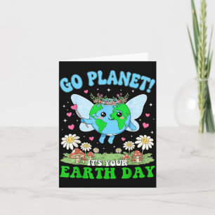 Go planet earth day 2026 teacher kids girls card