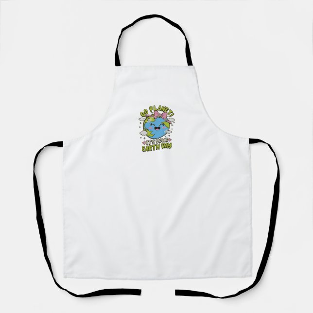 🌎 Go Planet! It’s Your Earth Day 💚 Apron (Front)