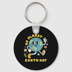Go Planet Its Your Earth Day Climate Change Scienc Keychain