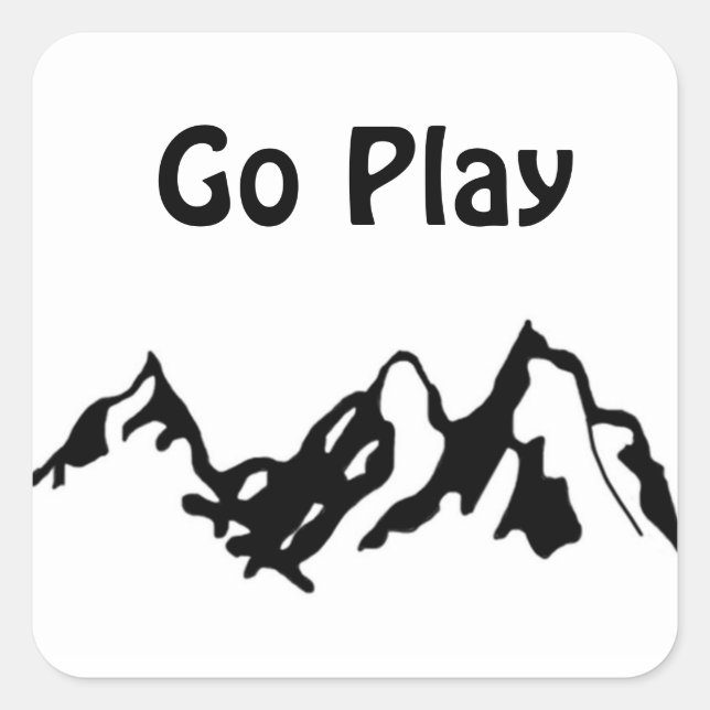 Go Play Square Sticker (Front)