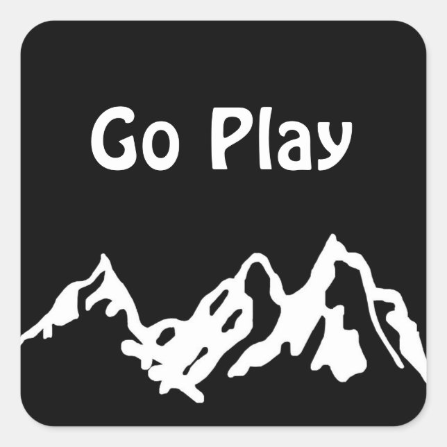 Go Play Square Sticker (Front)