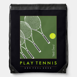 go play Tennis Drawstring Bag
