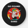 Go Pound Sand – Mom Flexing Tattooed Arm Large Clock