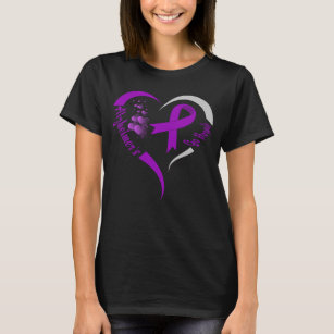 go purple Alzheimers awareness heart T-Shirt