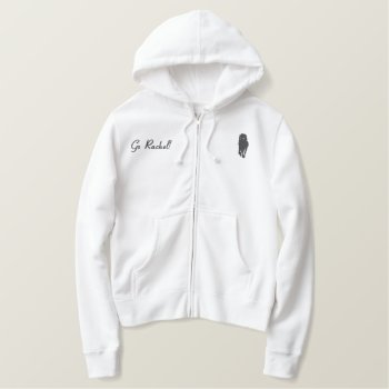 Go Rachel Silhouette Embroidered Hoodie by baltohorsefan at Zazzle