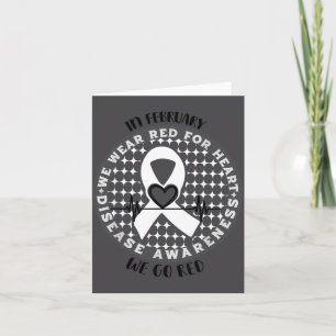 Go Red - American Heart Health Month Awareness In Card