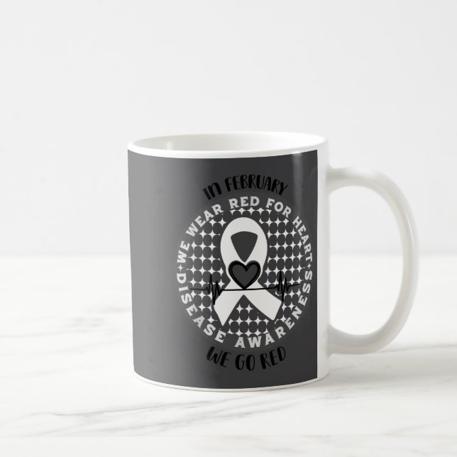 Go Red - American Heart Health Month Awareness In  Coffee Mug (Right)