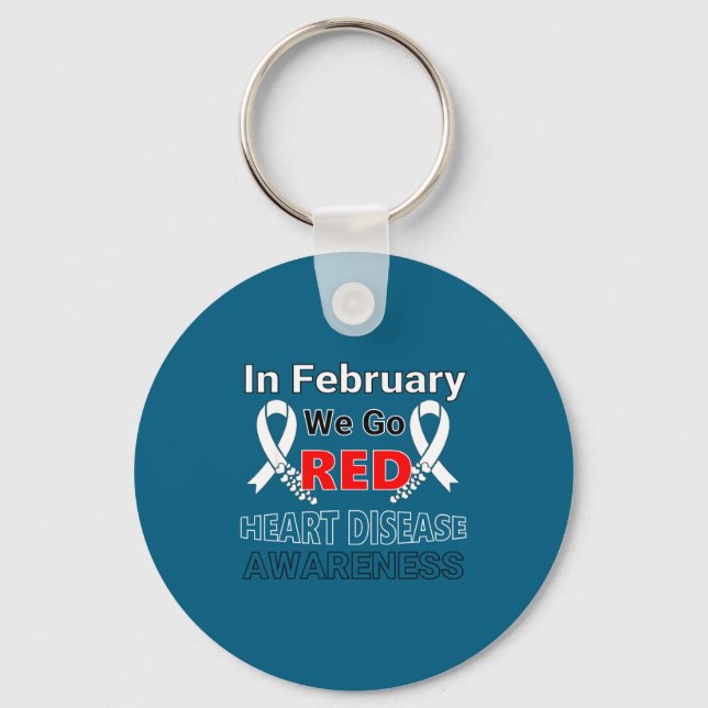 Go Red - American Heart Health Month Awareness In  Keychain (Front)