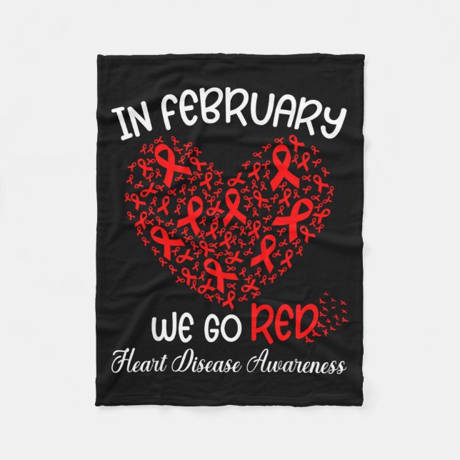 Go Red - American Heart Month Awareness In Februar Fleece Blanket (Front)