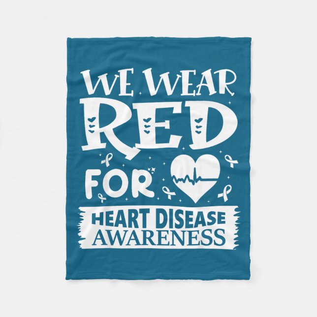 Go Red – Awareness For Us Heart Health Month In Fe Fleece Blanket (Front)