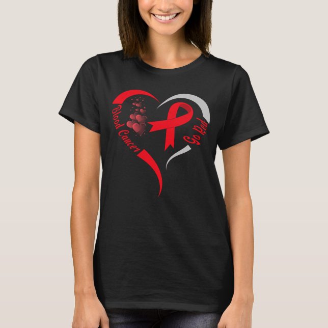 go red blood cancer awareness heart T-Shirt (Front)