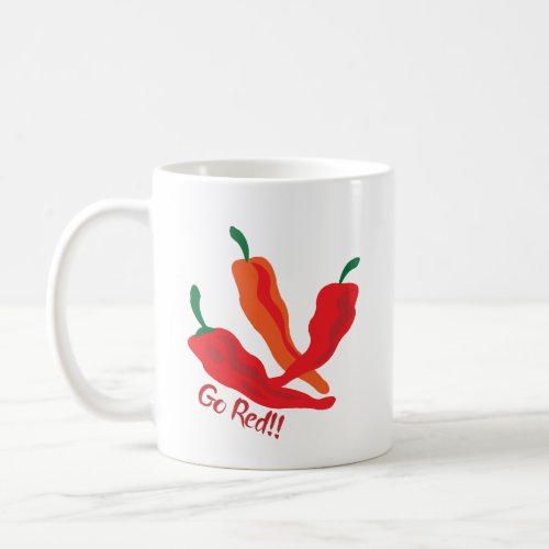 Go Red Chile Peppers Coffee Mug