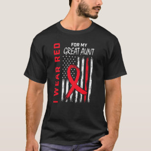Go Red For Great Aunt Heart Disease Awareness Amer T-Shirt