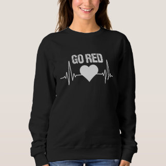 Go Red For Heart Disease Month Awareness Sweatshirt