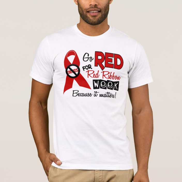 red ribbon t shirt