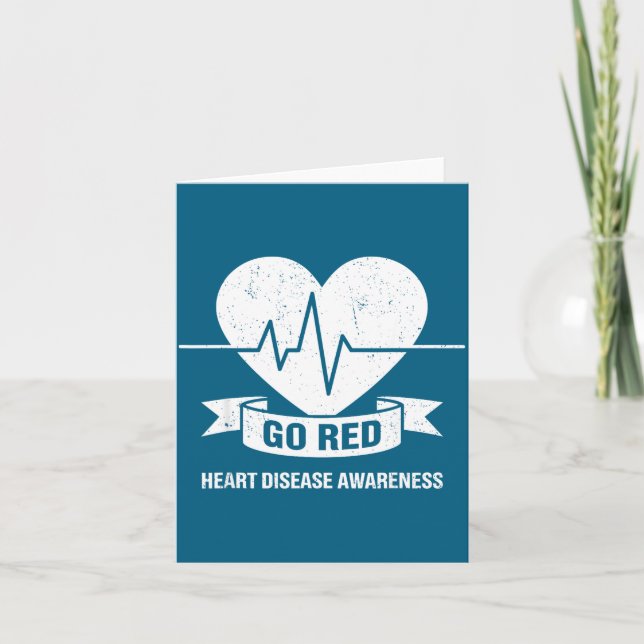 Go Red For Women American Chd Heart Disease Month  Card (Front)