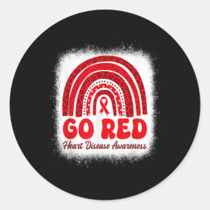 Go Red For Women American Heart Disease Awareness Classic Round Sticker