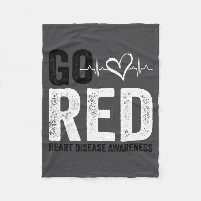 Go Red For Women American Heart Disease Month Awar Fleece Blanket (Front)