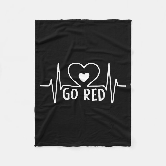 Go Red For Women American Heart Disease Month Awar Fleece Blanket (Front)