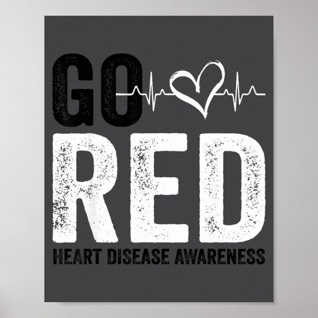 Go Red For Women American Heart Disease Month Awar Poster (Front)