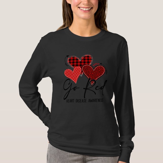 Go Red For Womens Heart Disease Awareness Month Le T-Shirt (Front)