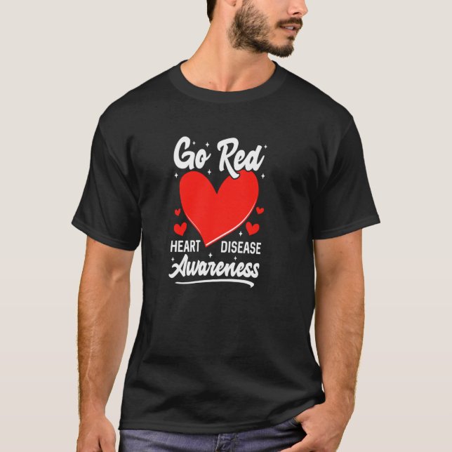 Go Red For Womens Heart Disease Awareness Month T-Shirt (Front)