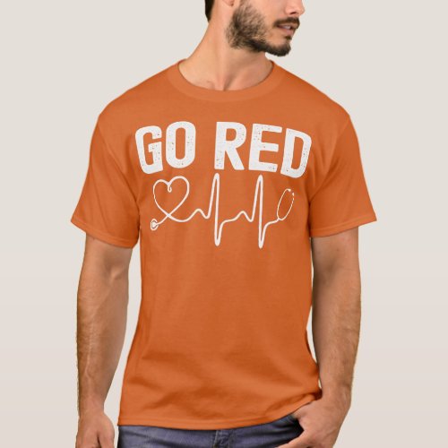 Go Red Heart Disease American Heart Health Awarene T_Shirt
