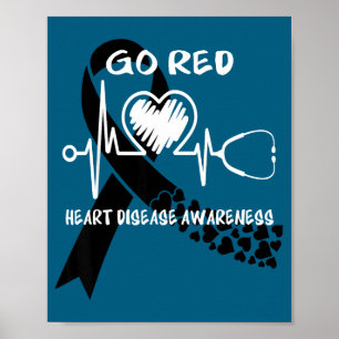 Go Red Heart Disease Awareness Month  Poster
