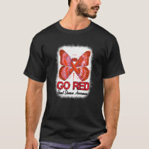 Go Red Heart Disease Awareness Month Red Ribbon Bu T-Shirt
