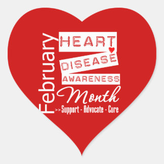 Women's Heart Disease Awareness Stickers, Women's Heart Disease ...