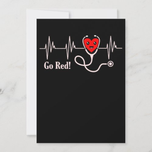 Go Red Heartbeat Heart Disease Awareness Survivor Invitation