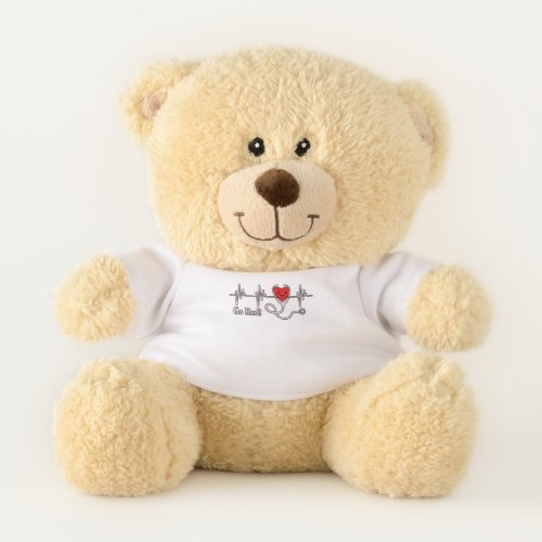 Go Red Heartbeat Heart Disease Awareness Survivor Teddy Bear