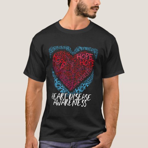 Go Red Hope Heart Disease Awareness For T_Shirt