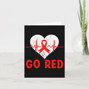Go Red In February Blood Cancer Awareness Health H Card