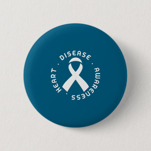 Go Red In February Heart Disease Awareness Health Button