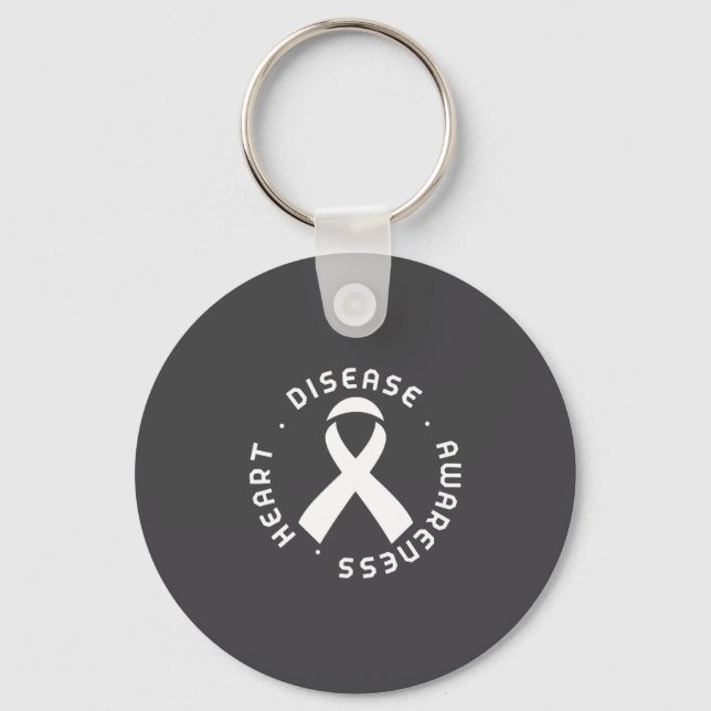 Go Red In February Heart Disease Awareness Health  Keychain (Front)