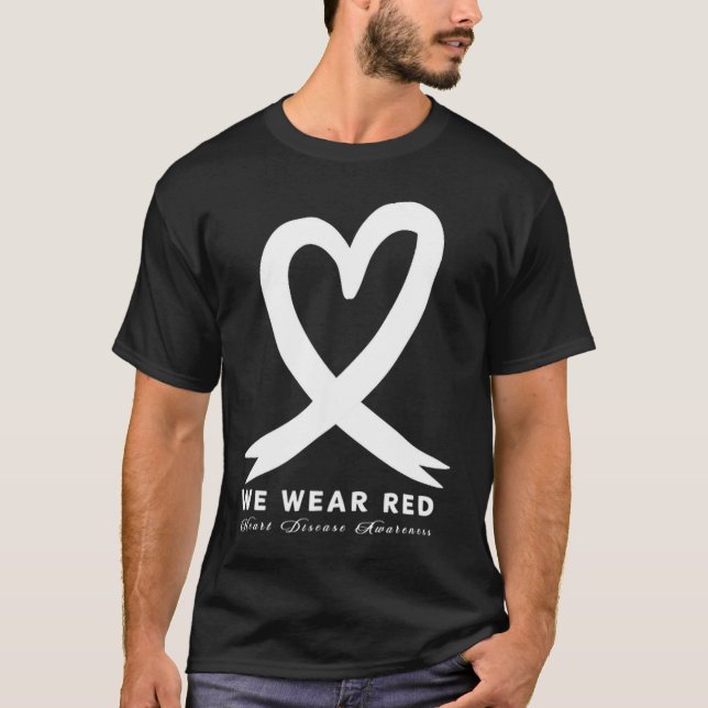 Go Red In February Heart Disease Awareness Health  T-Shirt (Front)