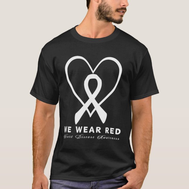 Go Red In February Heart Disease Awareness Health  T-Shirt (Front)