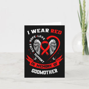 Go Red In Memory Of Godmother Heart Disease Awaren Card