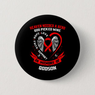 Go Red In Memory Of My Godson Heart Disease Awaren Button