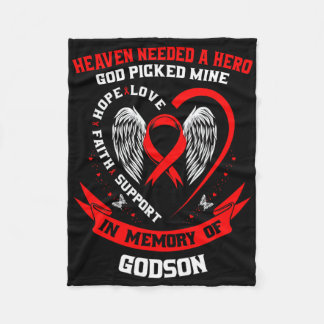 Go Red In Memory Of My Godson Heart Disease Awaren Fleece Blanket
