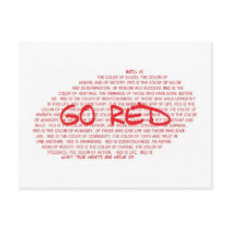 GO RED- Prevent Cardiovascular Disease Postcard