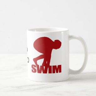 GO RED SWIM COFFEE MUG