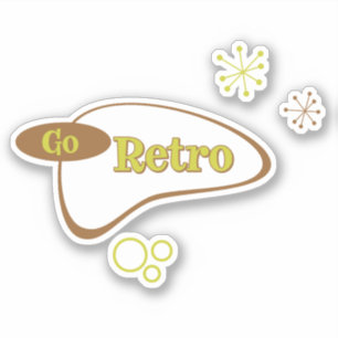 Go Retro MidCentury Modern Sticker