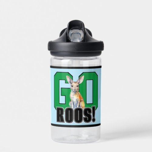 Go Roos Personalized Kids Sports Team Water Bottle