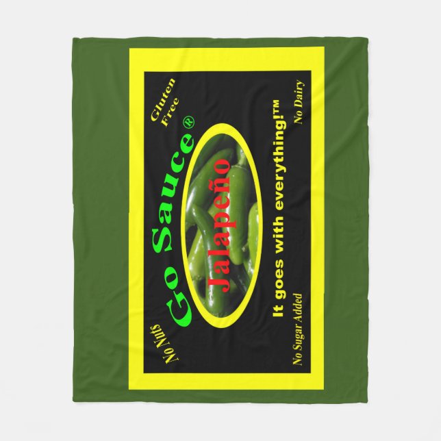 Go Sauce Blanket with Green and Yellow backgound (Front)