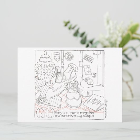 Go Scripture Coloring Postcard (Standing Front)