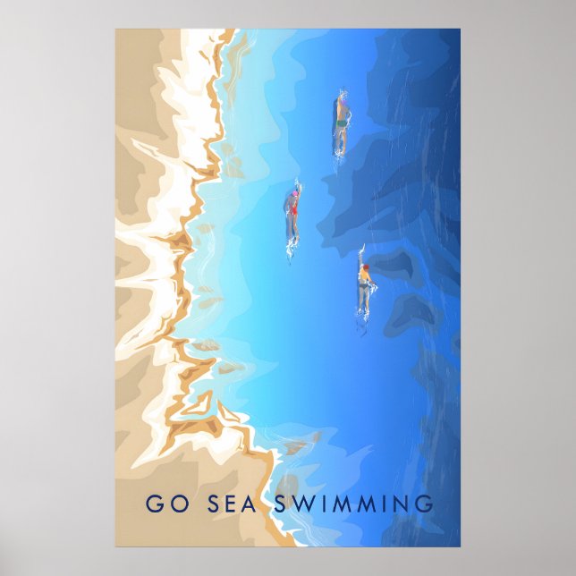 Go Sea Swimming Travel Poster (Front)
