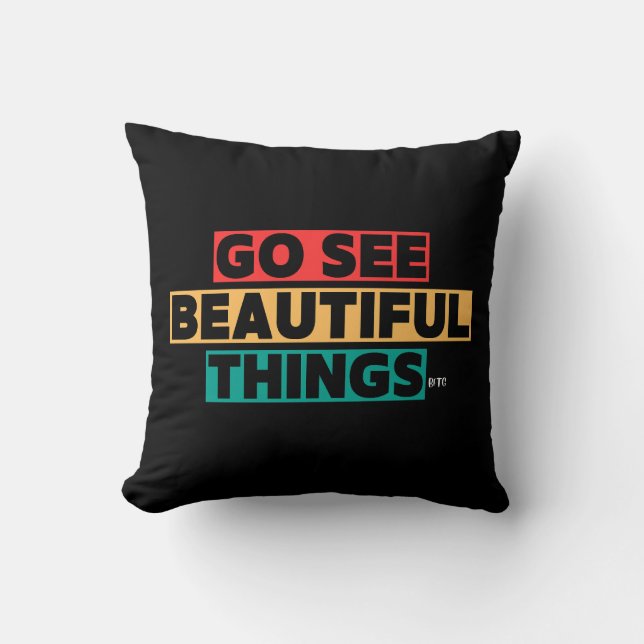 Go See Beautiful Things BFTG Pillow (Front)