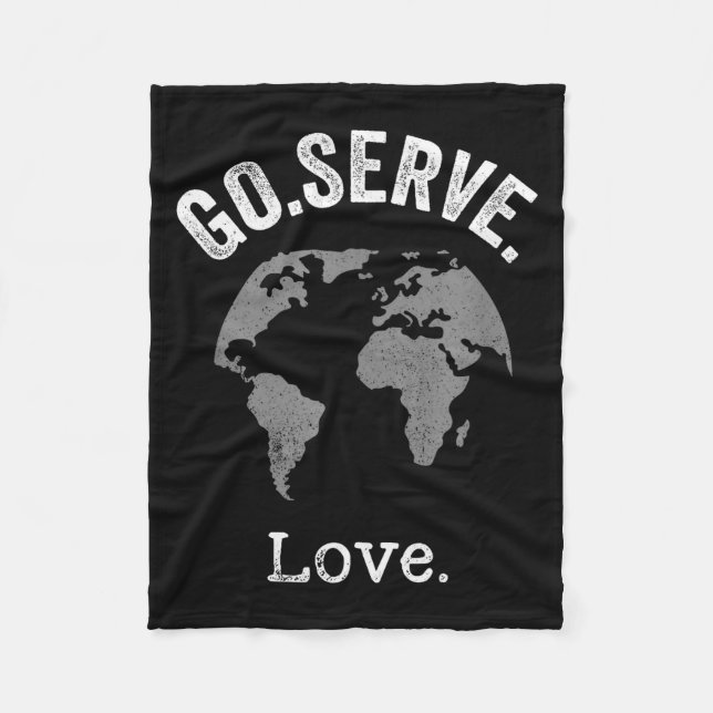 Go Serve Love World Mission Trip Difference Maker  Fleece Blanket (Front)